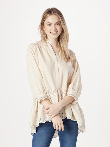 LA STRADA UNICA Blouse 'BOHEME' in Beige: front