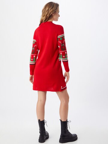 ONLY - Vestido de punto 'ONLXmas Vibe' en rojo