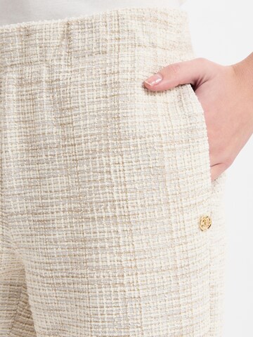s.Oliver Flared Pleat-front trousers ' ' in Beige