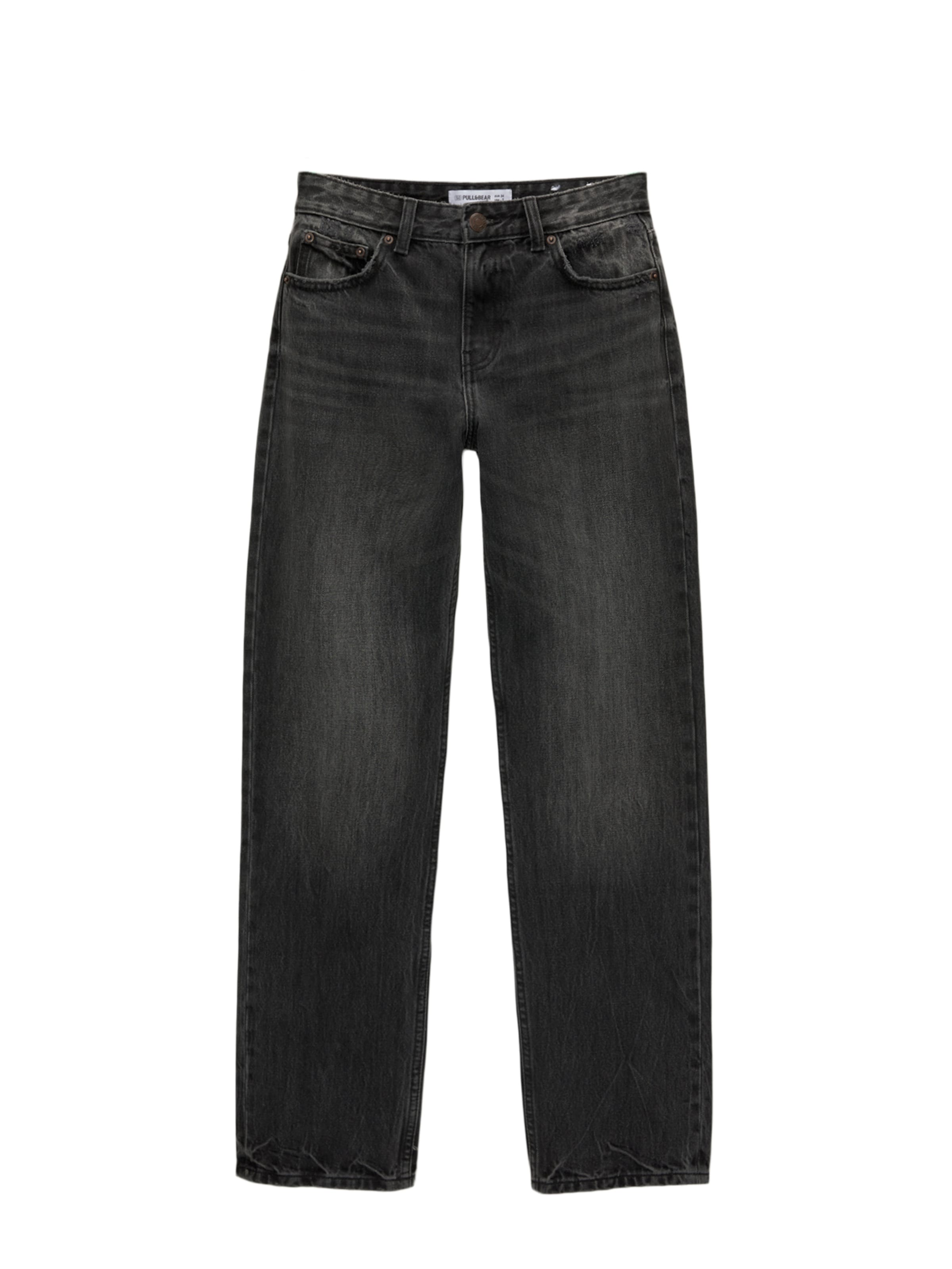 Pull&Bear Regular Jeans i svart: framsida