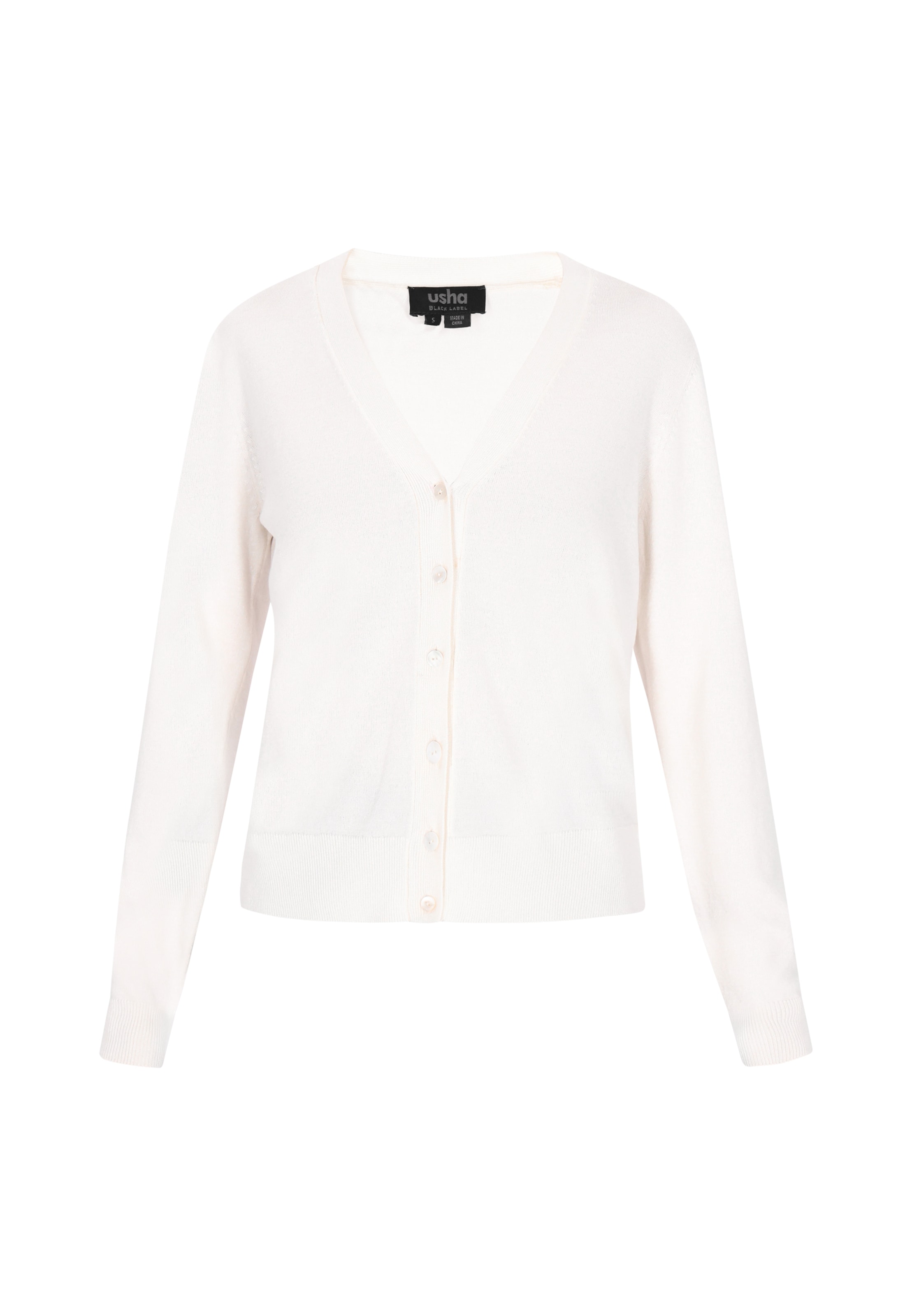 usha BLACK LABEL Strickjacke in Beige: Vorderseite