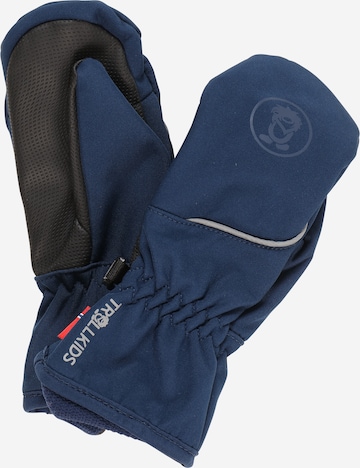 TROLLKIDS Athletic Gloves 'Trolltunga' in Blue: front