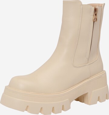 Simmi London Stiefelette 'MYLES' in Beige: predná strana