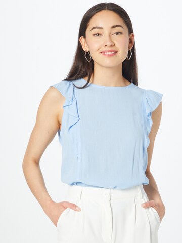 ICHI Top 'MARRAKECH' in Blauw: voorkant