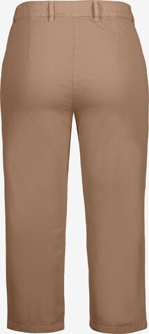 Ulla Popken Slim fit Pants 'Mony' in Brown