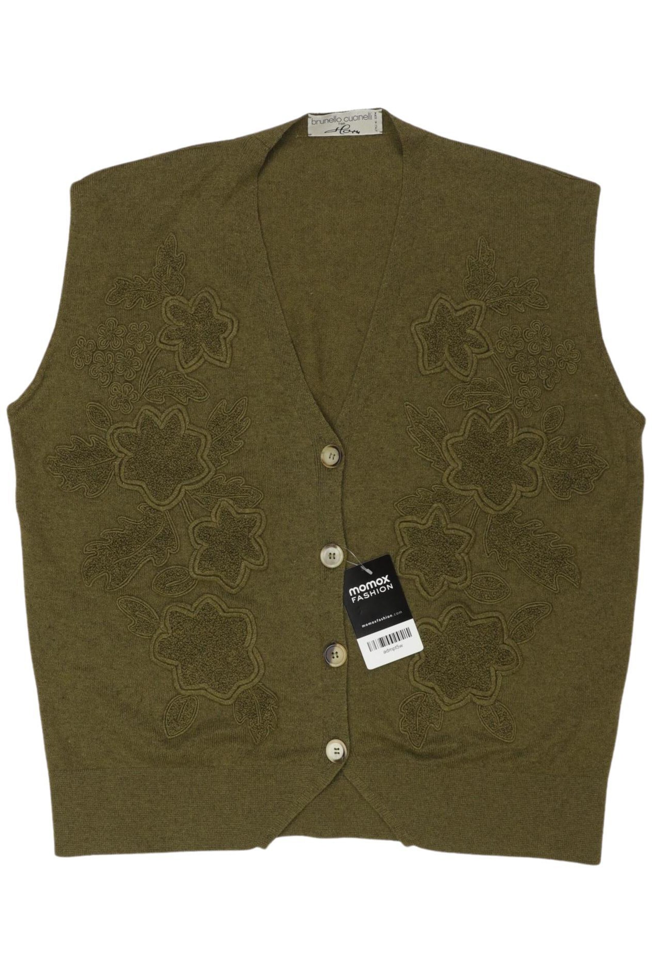 Brunello Cucinelli Weste XXS in Grün: Vorderseite