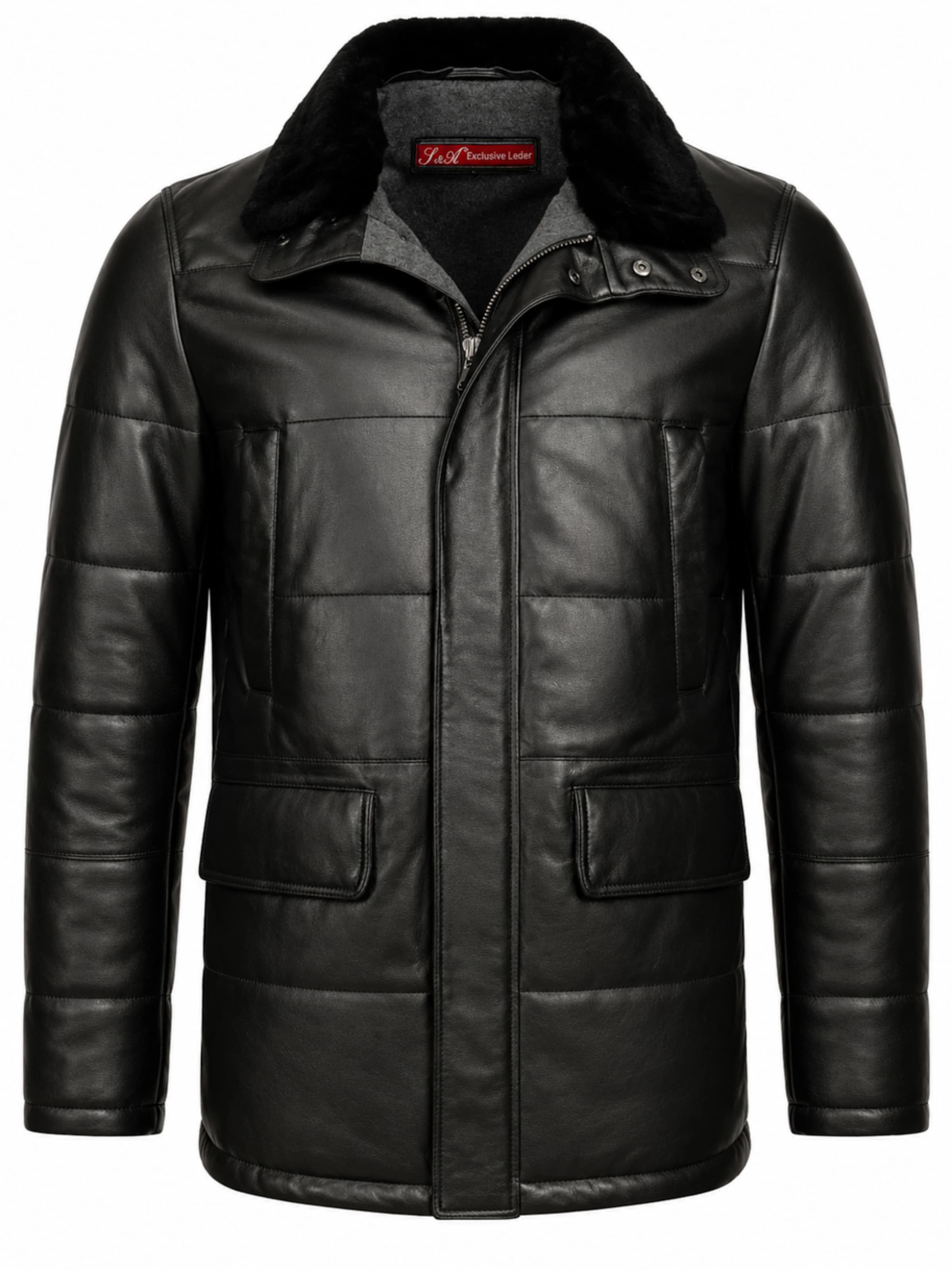 Mouflon Between-Season Jacket 'Aaron' in Black: front