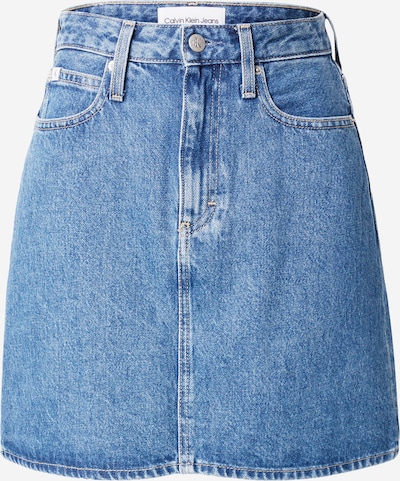 Calvin Klein Jeans Rock in blue denim / schwarz / offwhite, Produktansicht