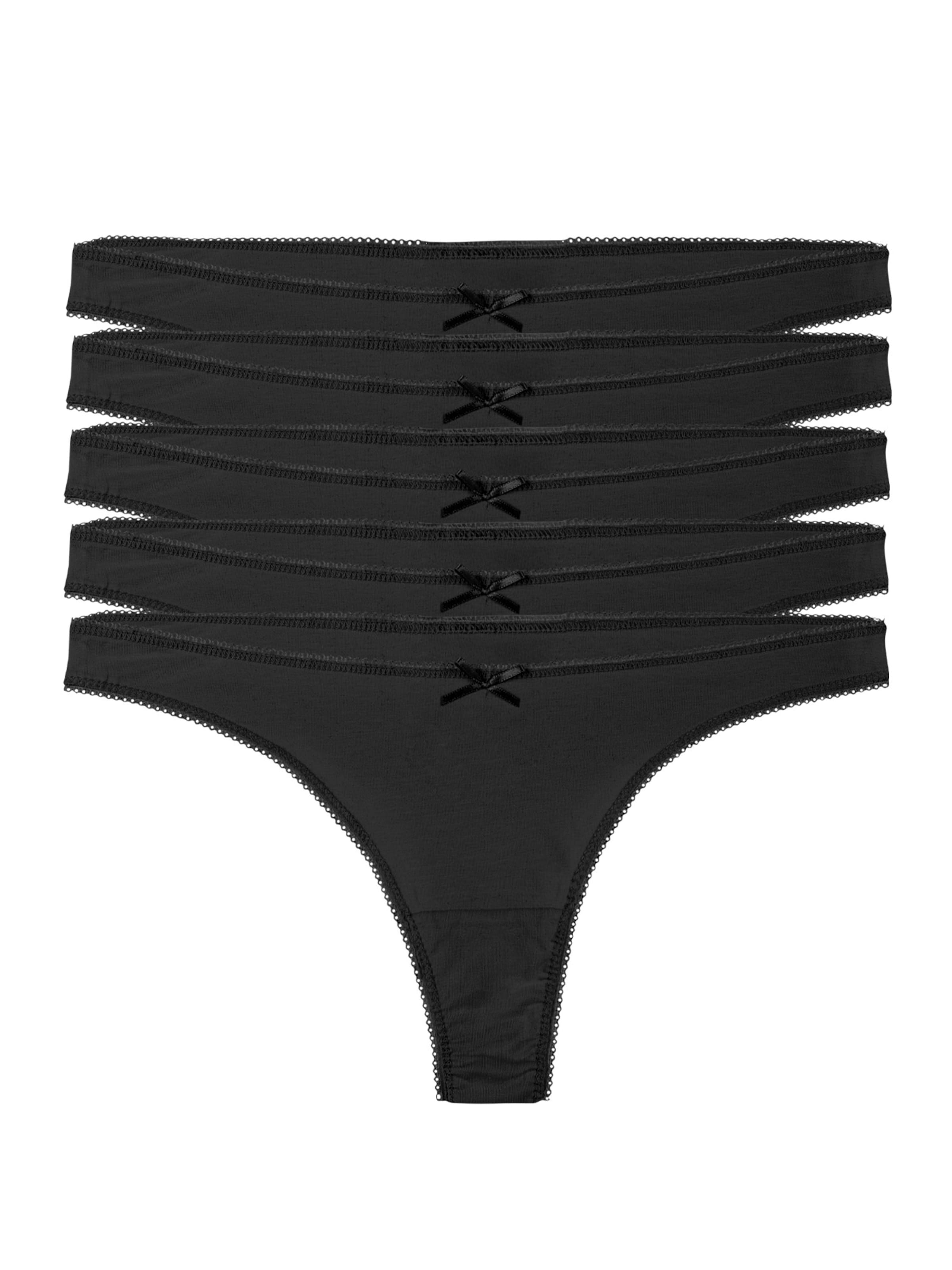 Yenita String in Schwarz: Vorderseite