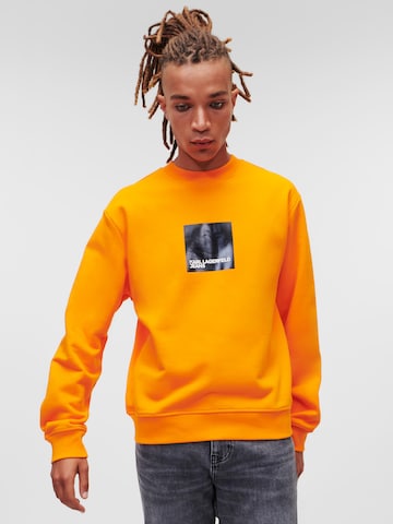 KARL LAGERFELD JEANS - Sweatshirt em laranja: frente