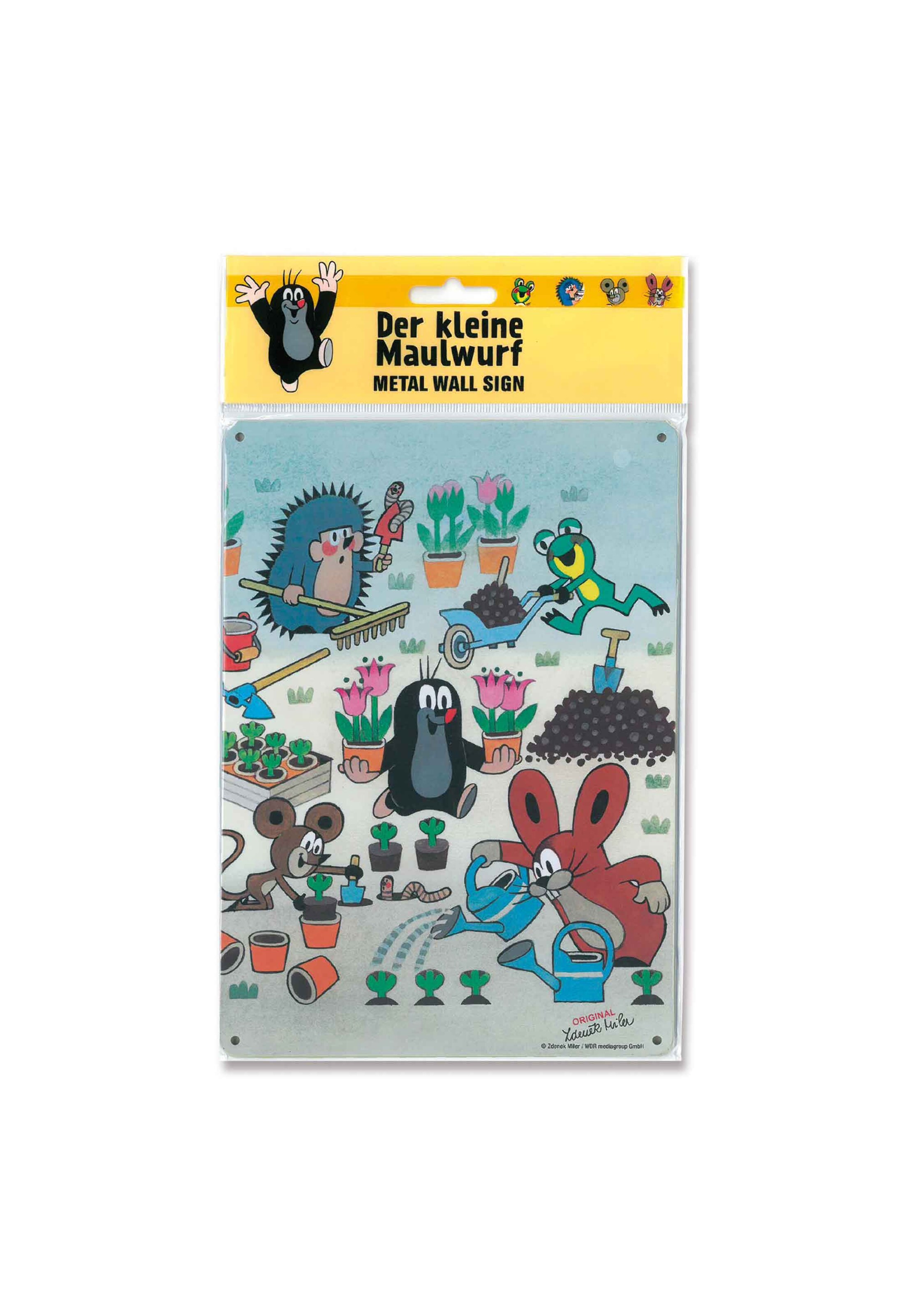 LOGOSHIRT Blechschild 'Der kleine Maulwurf - Garten' in Mischfarben