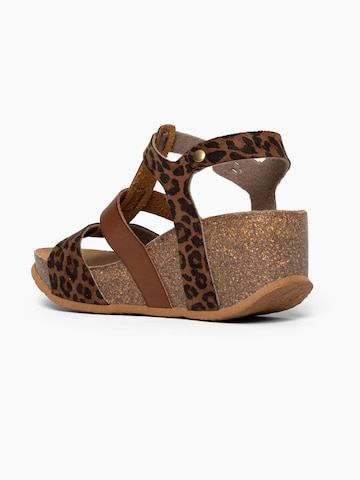 Bayton - Sandalias con hebilla 'Leida' en marrón
