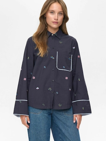 NÜMPH Shirts 'NUCHIRO' i blå: forside