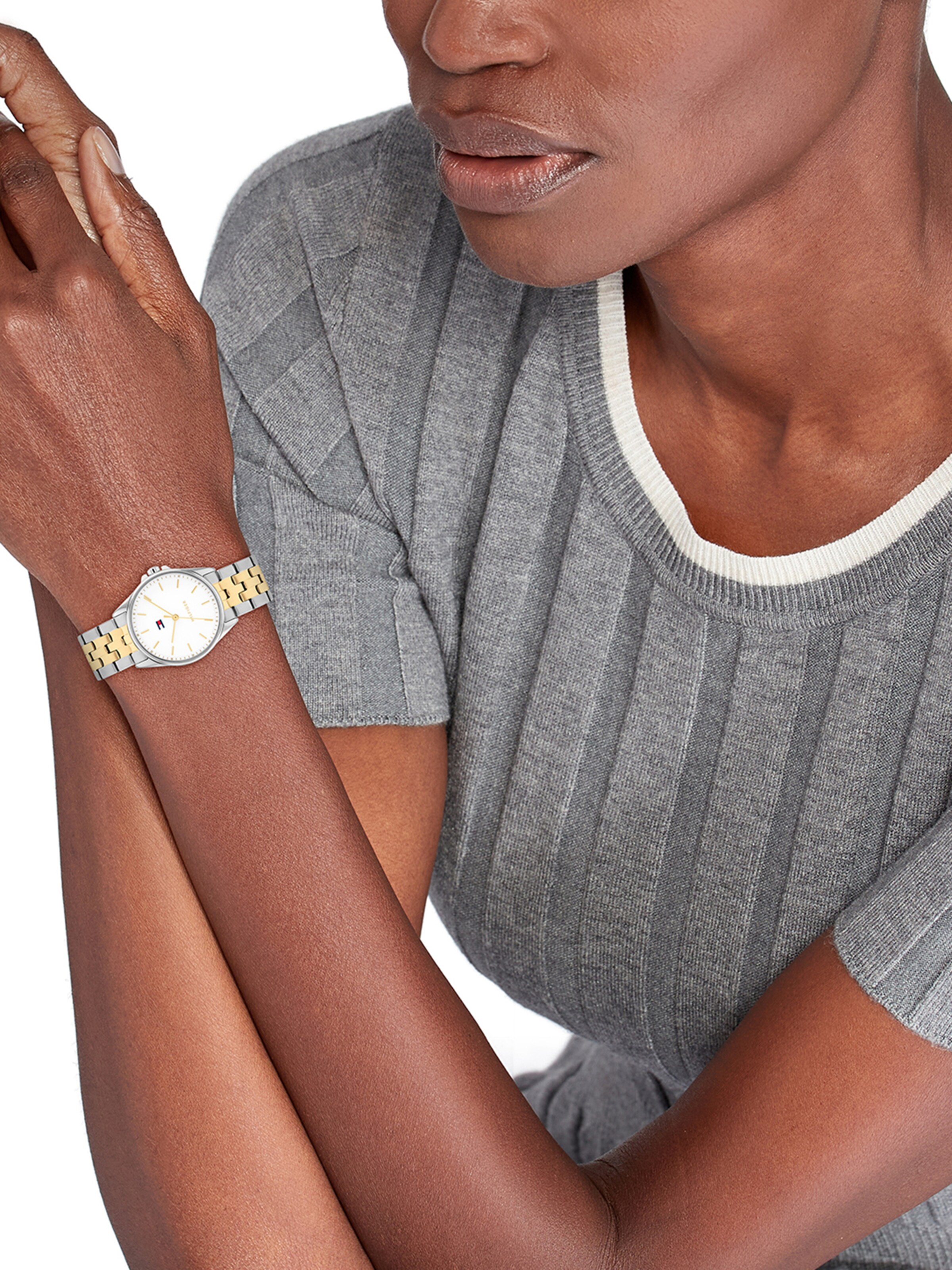 TOMMY HILFIGER Аналоговые часы 'JADE' в Серебристый