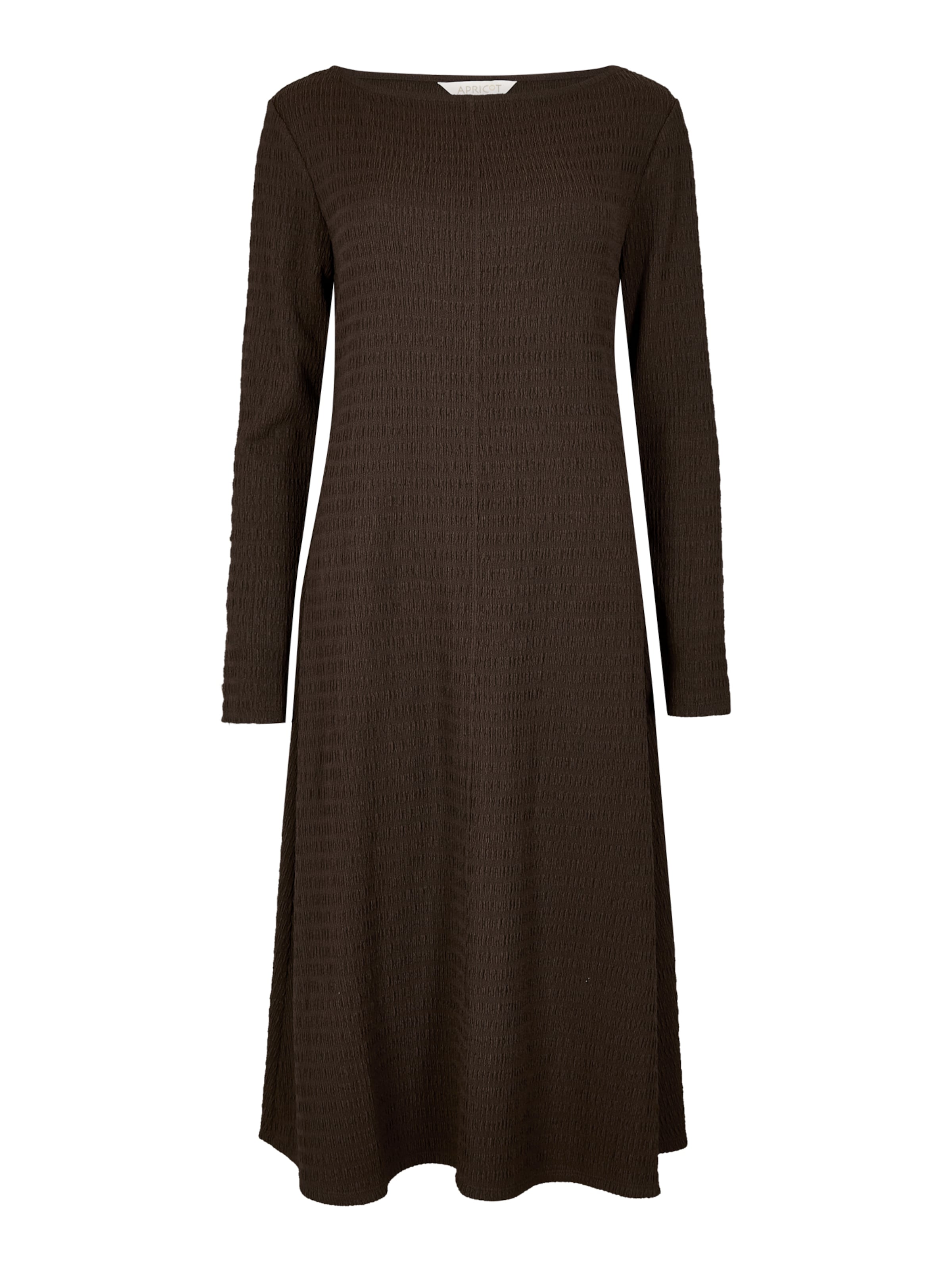 Apricot Textured Jersey Midi Dress ' ' in Braun: Vorderseite
