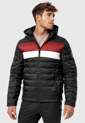 INDICODE JEANS Winterjas 'Hampshire' in Zwart: voorkant