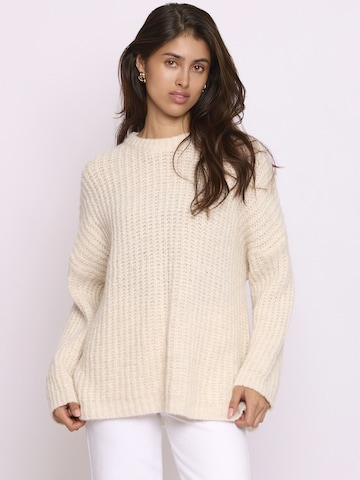 Lilavie Strickpullover ' Marisa ' in Beige: Vorderseite