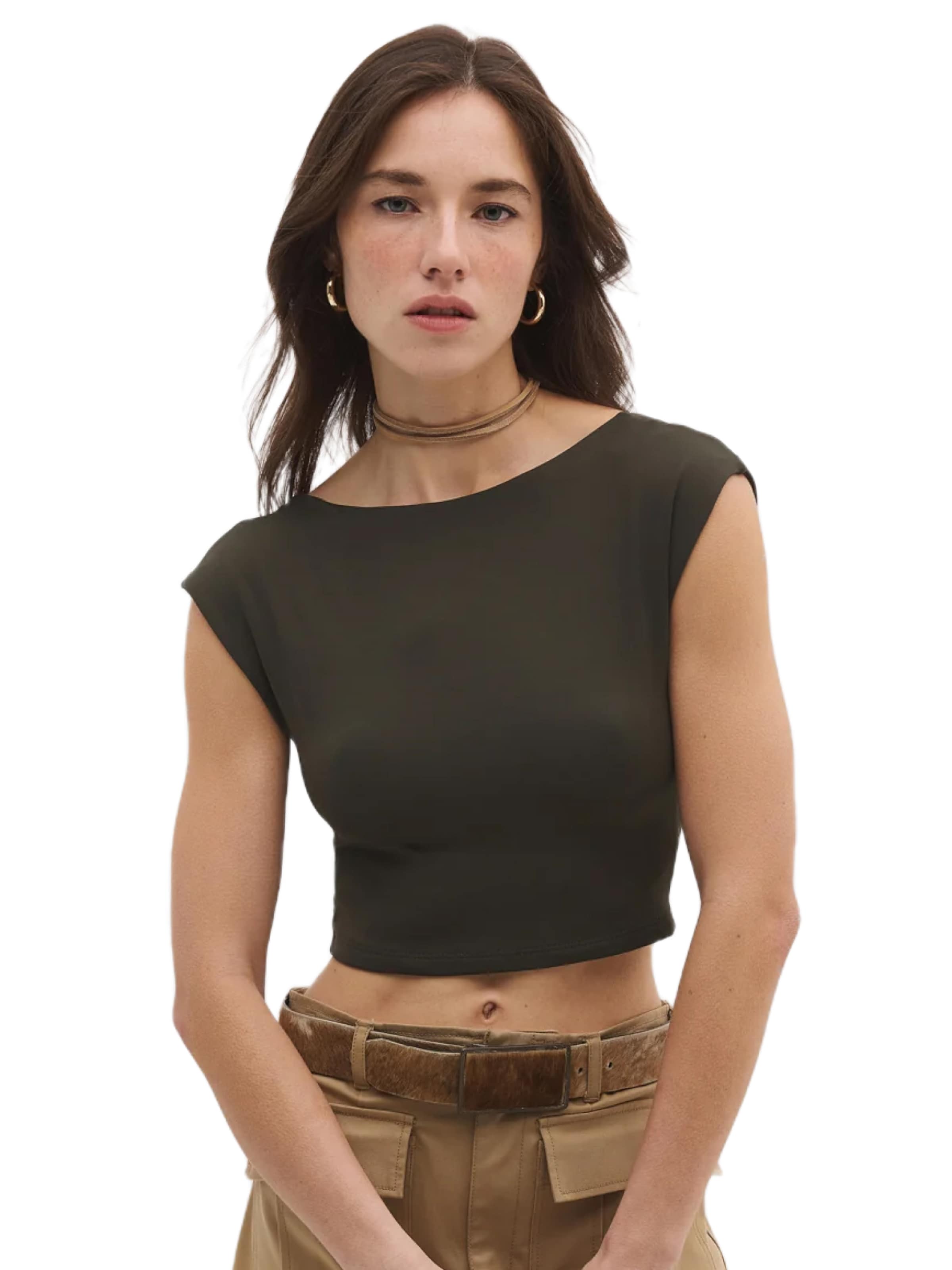 No Matter What Top in Grün: Vorderseite