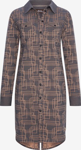4funkyflavours Shirt Dress 'Gotta Make Up Your Mind' in Brown