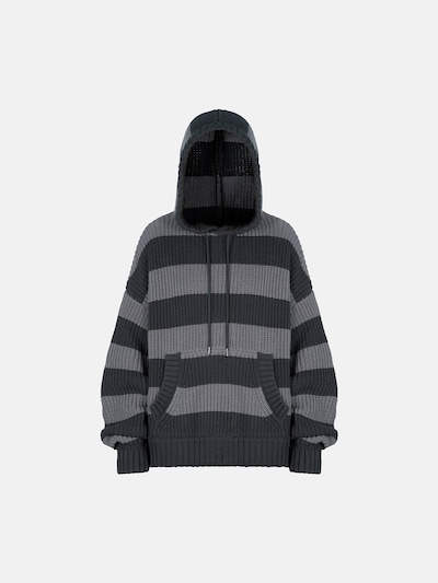 ENRAGE Oversizepullover 'SWEATER HOODIE' in dunkelgrau, Produktansicht
