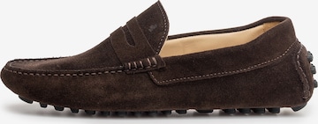 Floris van Bommel Mocassins 'Manerba 01' in Bruin: voorkant