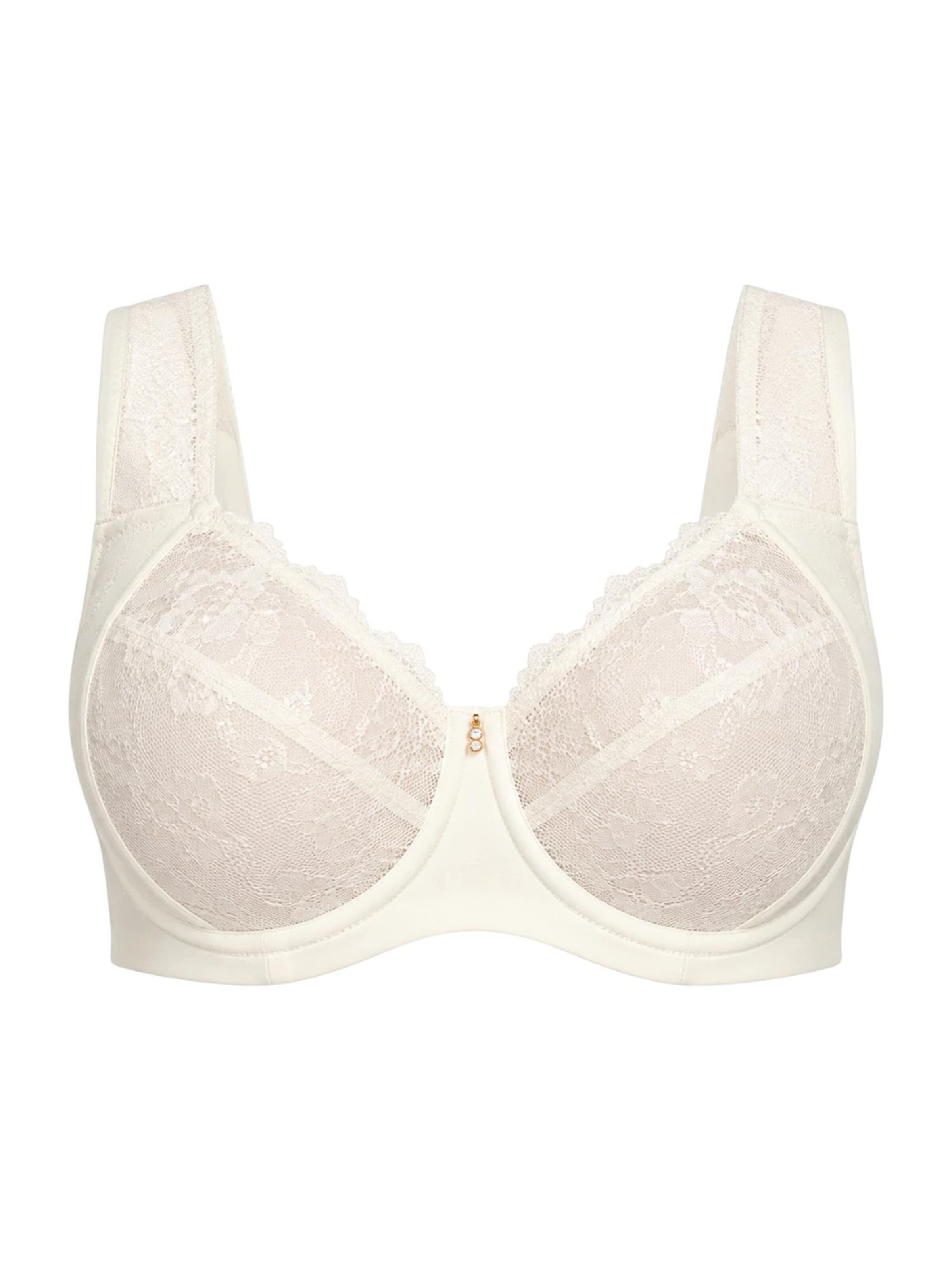 MILENKA BH 'ORHIDEJA - softcup wire BH - padded straps' in Wit: voorkant