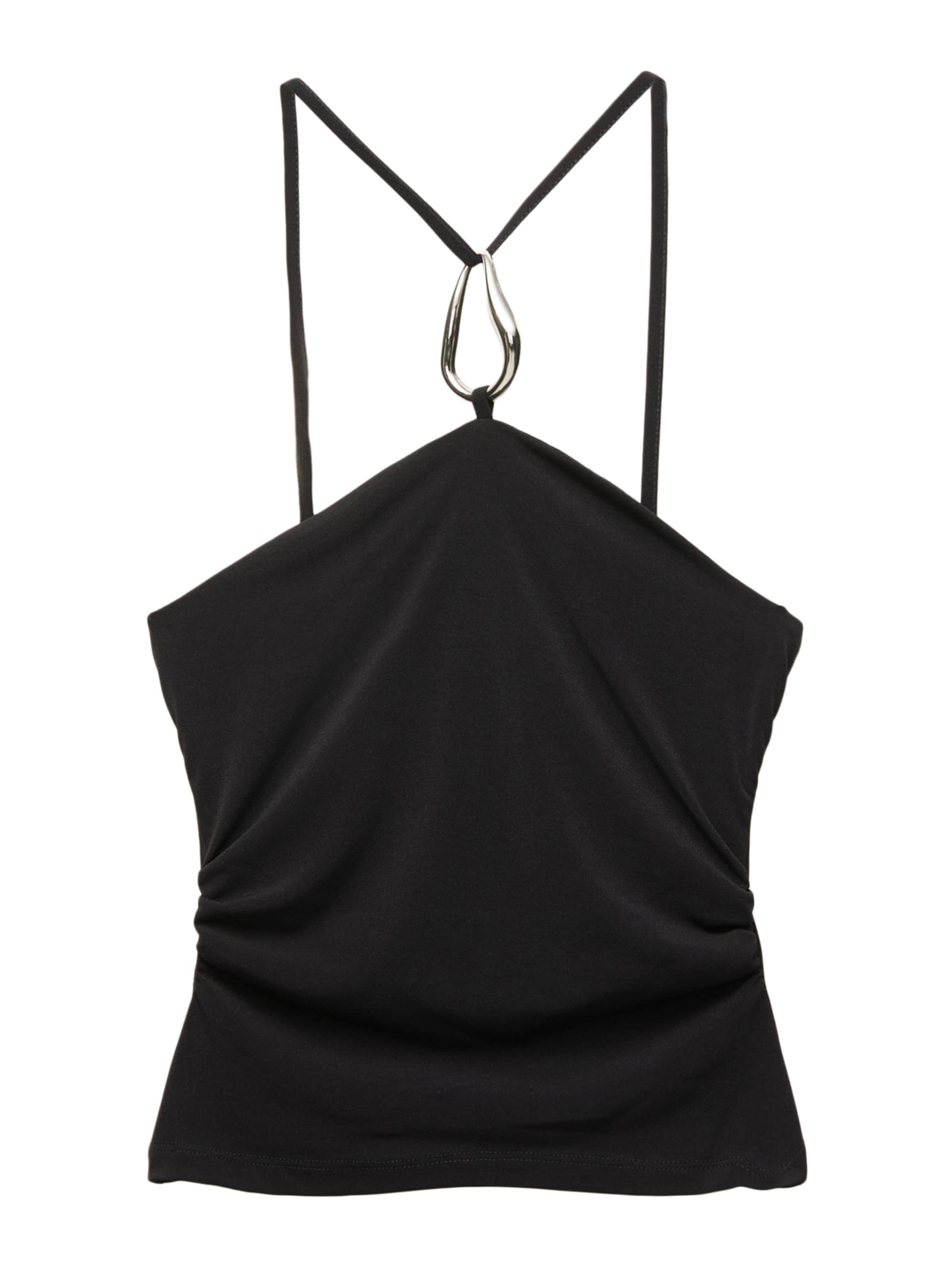 Top di Pull&Bear in nero: frontale