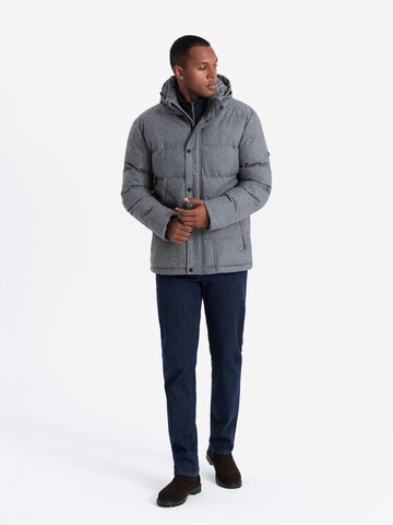 Ombre Winterjas 'OM-JAHP-0203' in Grijs