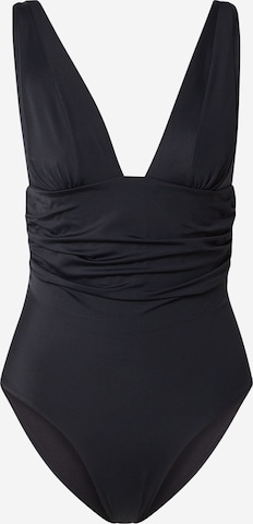 Hunkemöller Triangle Swimsuit 'Luxe' in Black: front