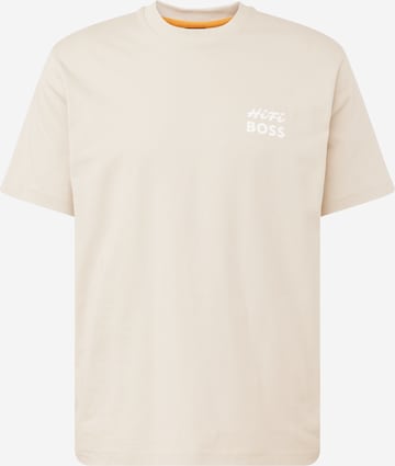 BOSS Orange - Camiseta 'Te_Records' en beige: frente