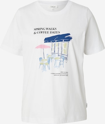 s.Oliver Shirt in Wit: voorkant