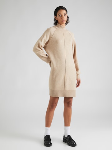 VERO MODA Knitted dress 'GOLD LINK' in Beige