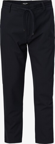 Coupe slim Pantalon chino Salsa Jeans en noir : devant