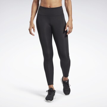 Reebok Skinny Sports trousers in Black: front