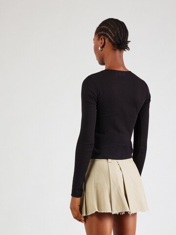 WEEKDAY Gebreid vest 'Rosie' in Zwart