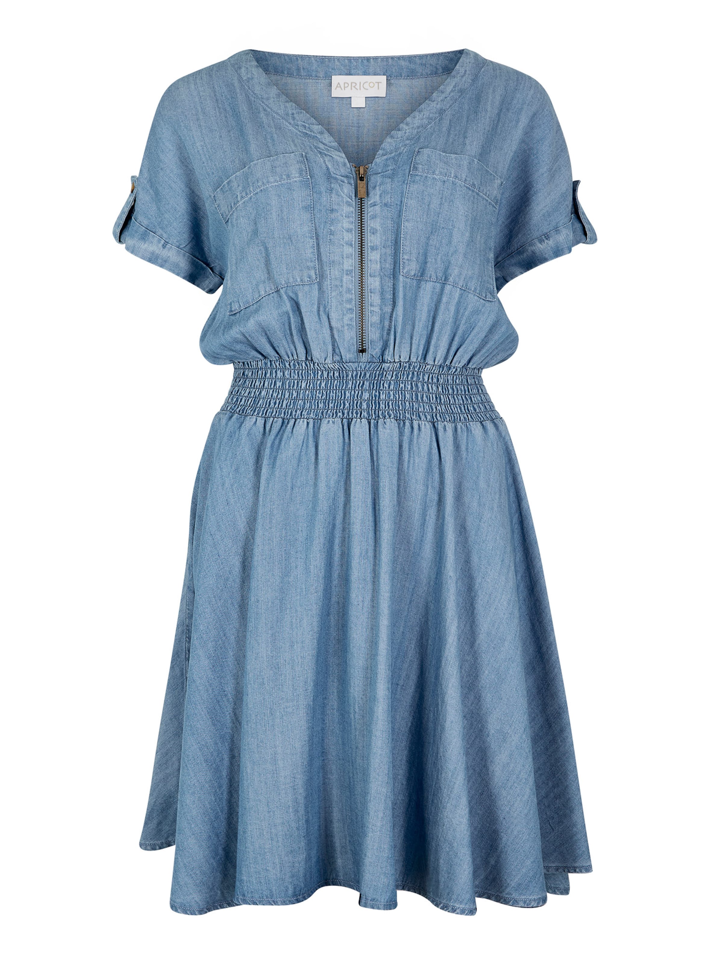 Apricot Dress in Blue: front