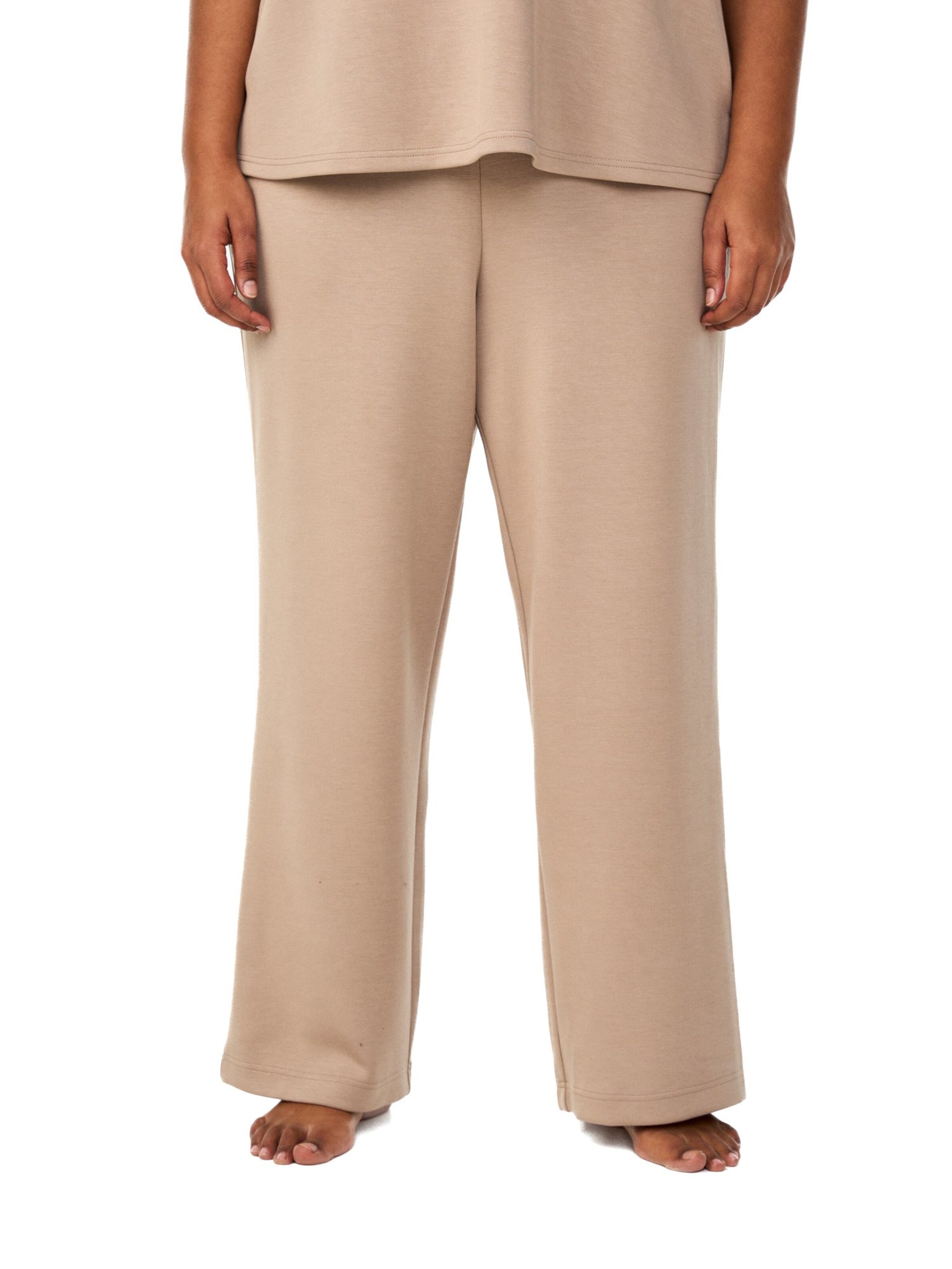 Zizzi Voľný strih Nohavice 'Malruna' - Hnedá: predná strana