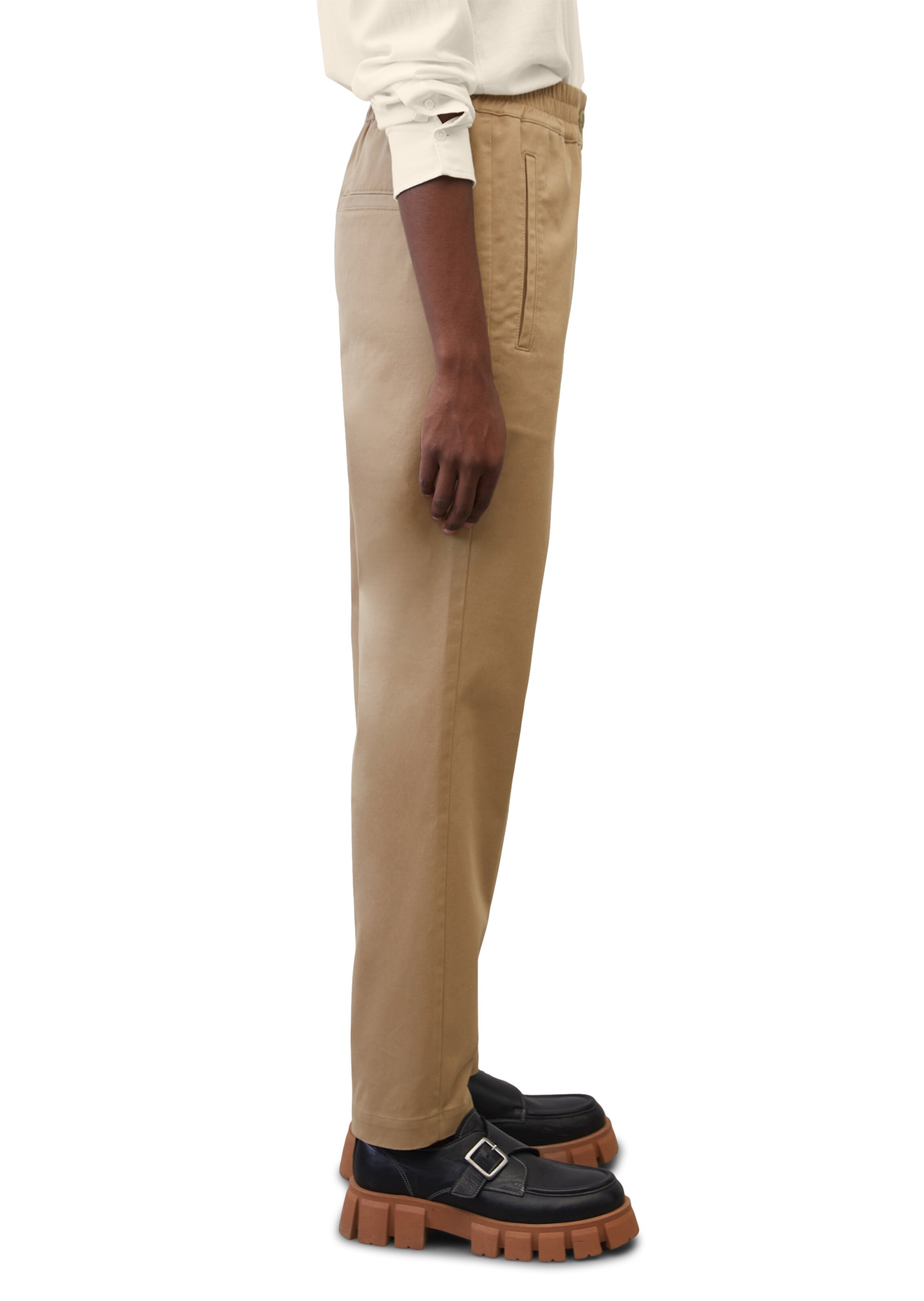 Marc O'Polo Voľný strih Nohavice - Hnedá