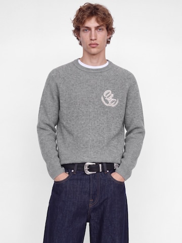 Pull-over 'JORFREDERIKSBERG' JACK & JONES en gris : devant
