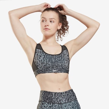 Reebok Bustier Sports-BH i sort: forside