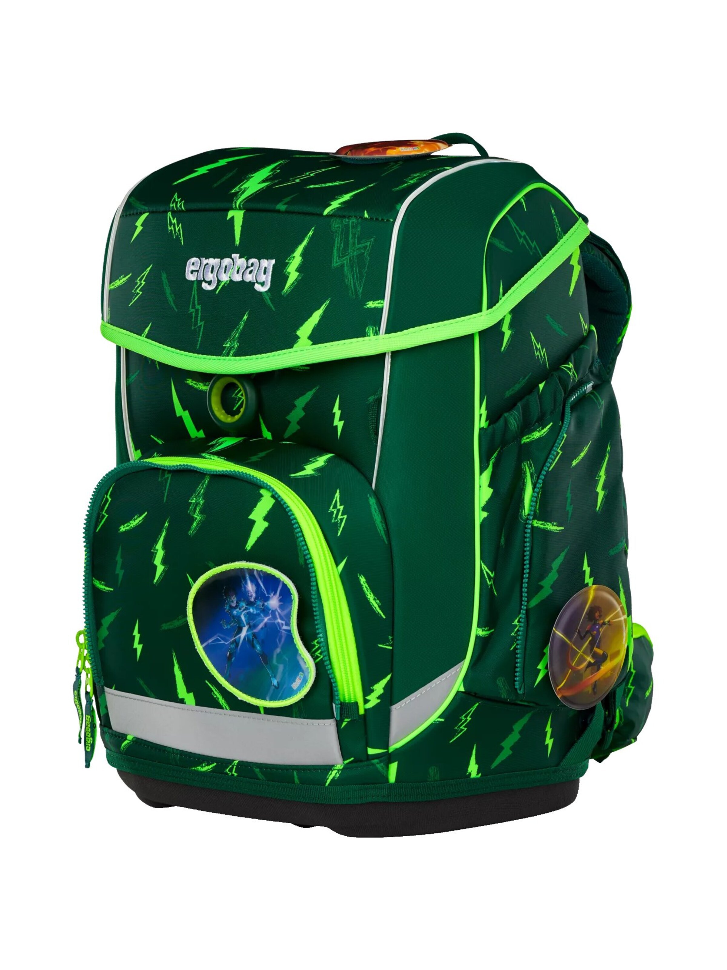 ergobag Rucksack 'Schulranzen-Set cubo Set'‌‌‌‌‌ in Grün