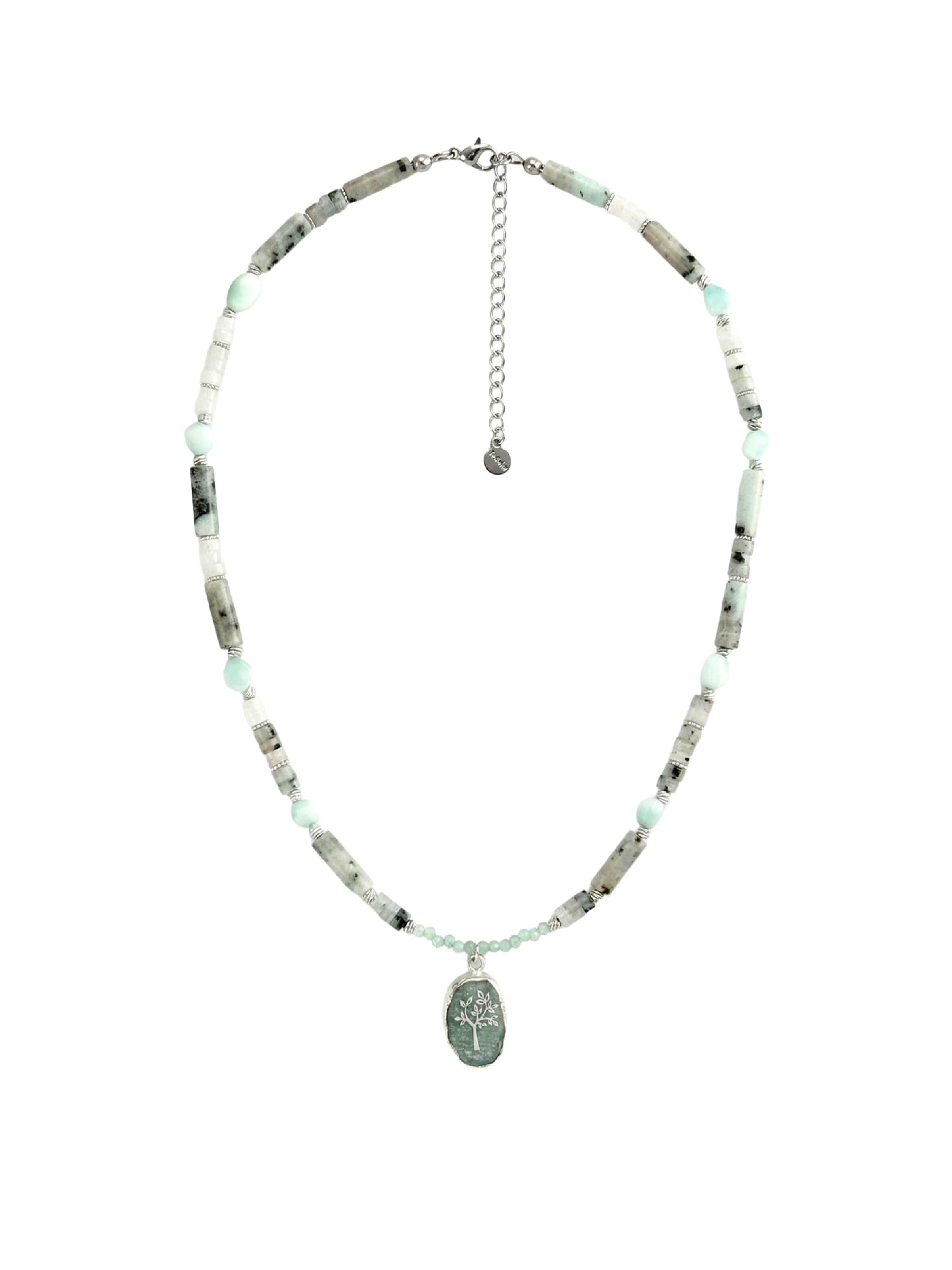 Nemomatheo Necklace 'Tree of Life' in Grey: front