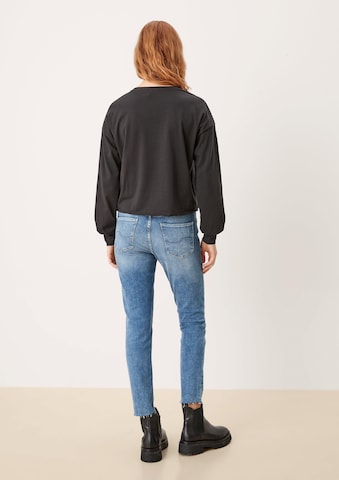 QS Sweatshirt in Schwarz