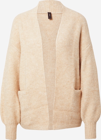 Y.A.S Knit Cardigan 'FINO' in Beige: front