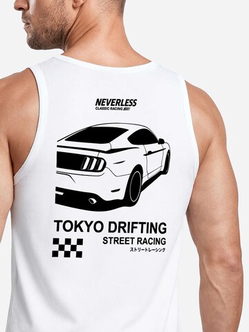 Neverless Shirt 'Tokyo Drifting'‌‌‌‌‌‌ in Weiß