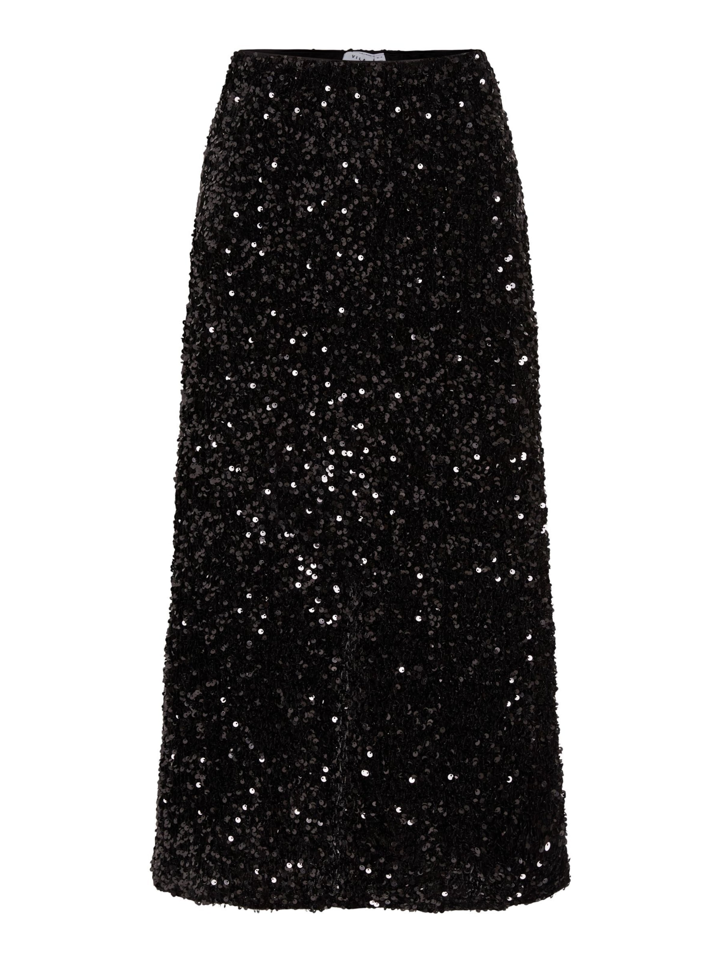 VILA Rok 'VIFAITH' in de kleur Zwart, Productweergave