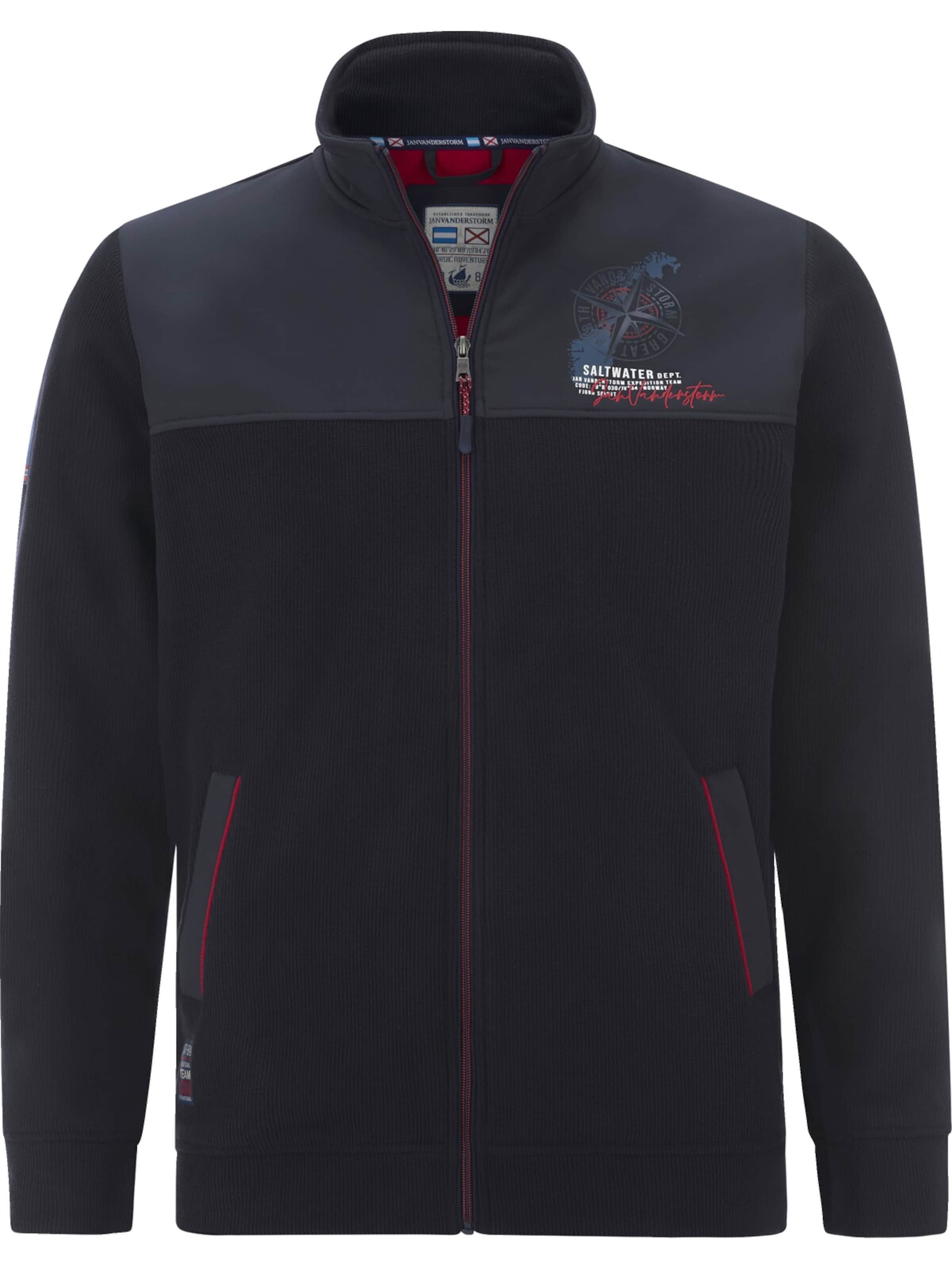 Jan Vanderstorm Sweatjacke 'Aspian' in Blau: Vorderseite