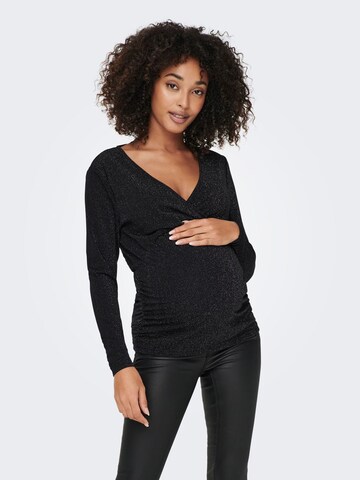 Only Maternity Top in Black: front