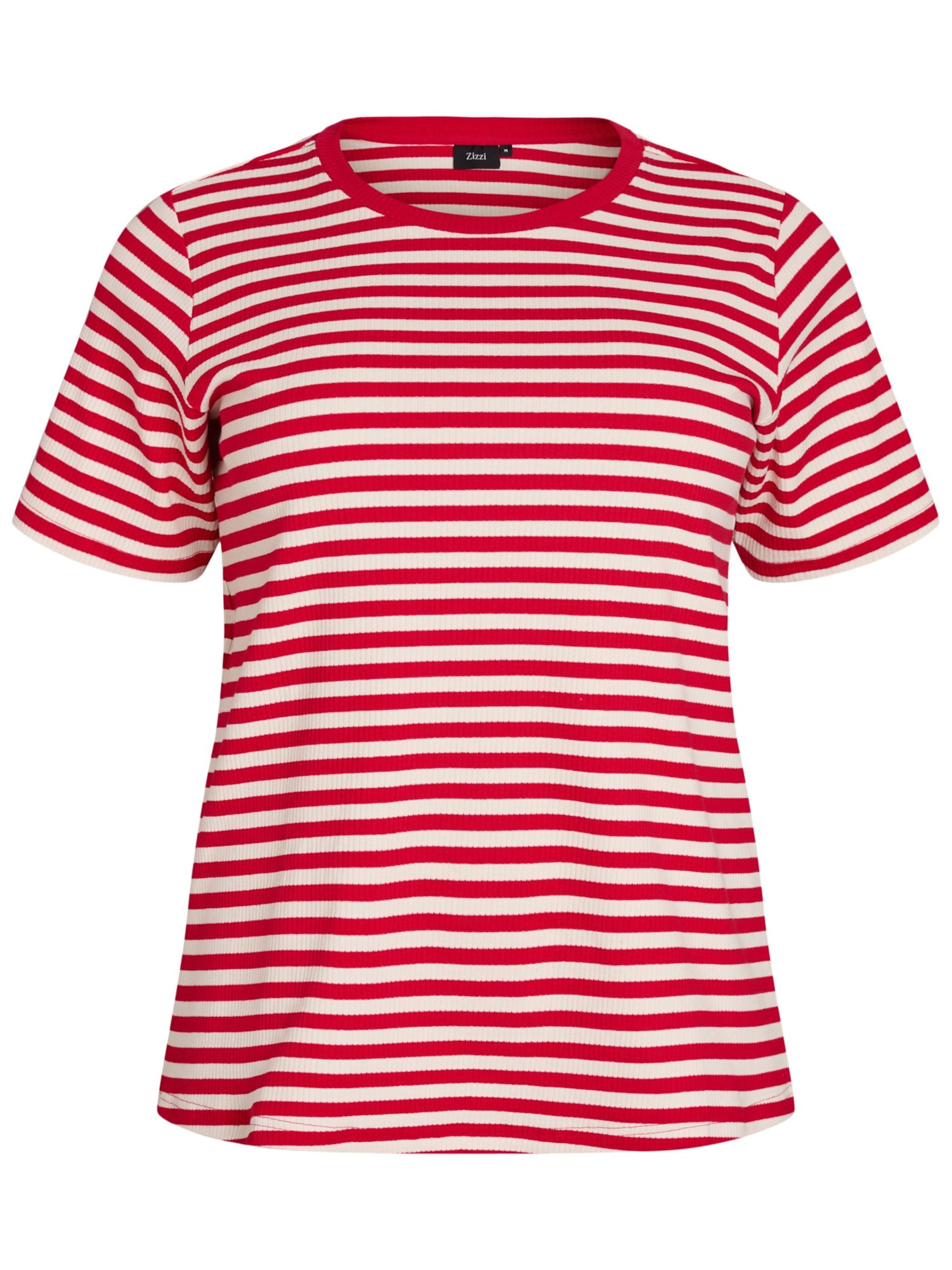 Zizzi Tričko 'Caamilla' – červená: přední strana