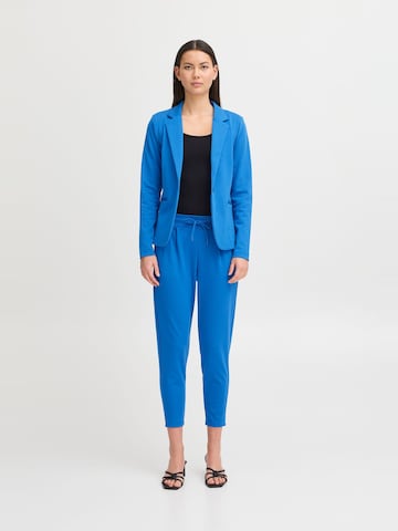 ICHI Slimfit Bandplooibroek 'Kate' in Blauw